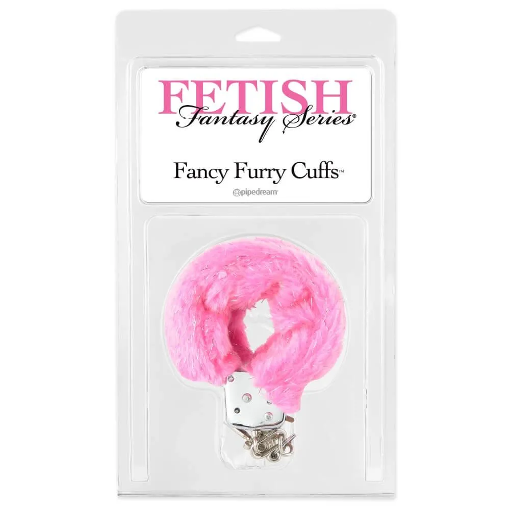 наручники декоративные с мехом pipedream fancy furry cuffs, розовые в России