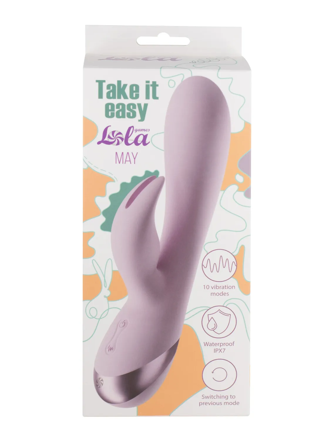 перезаряжаемый вибратор take it easy may 9027-01lola в России