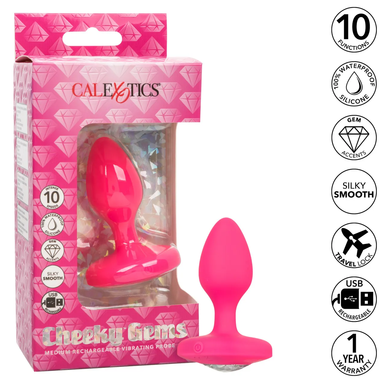 перезаряжаемая анальная вибропробка cheeky gems medium rechargeable vibrating probe в России