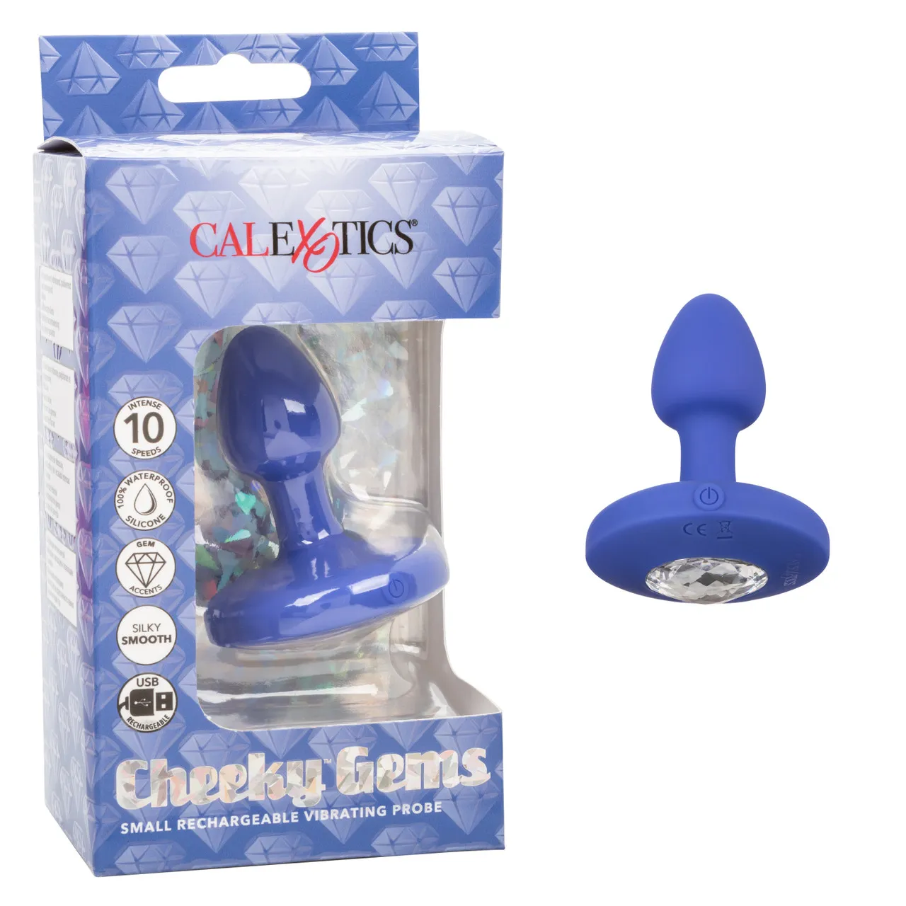 Перезаряжаемая анальная вибропробка Cheeky Gems Small Rechargeable Vibrating Probe