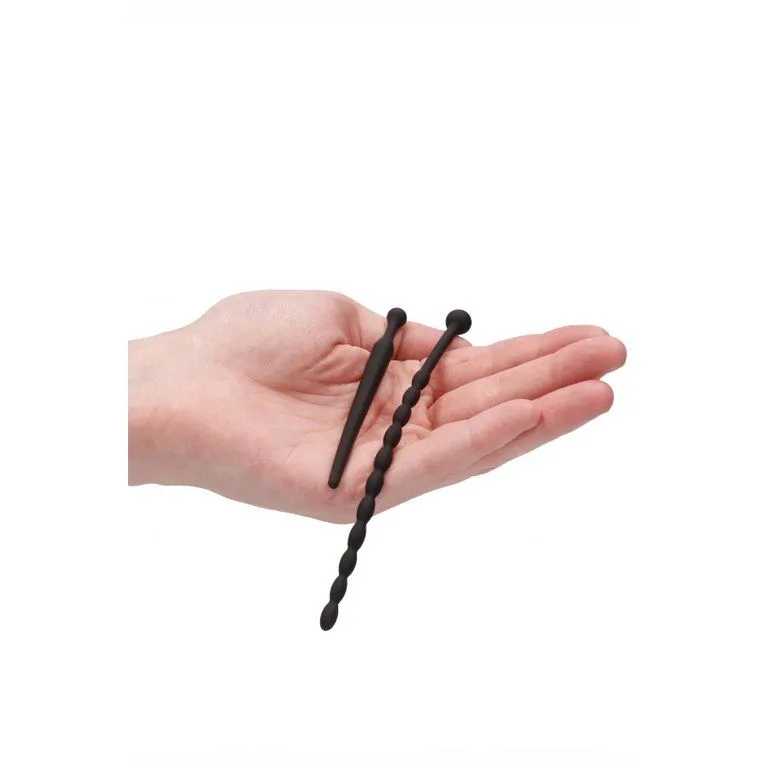 набор уретральных бужей silicone beginners plug set черный в России