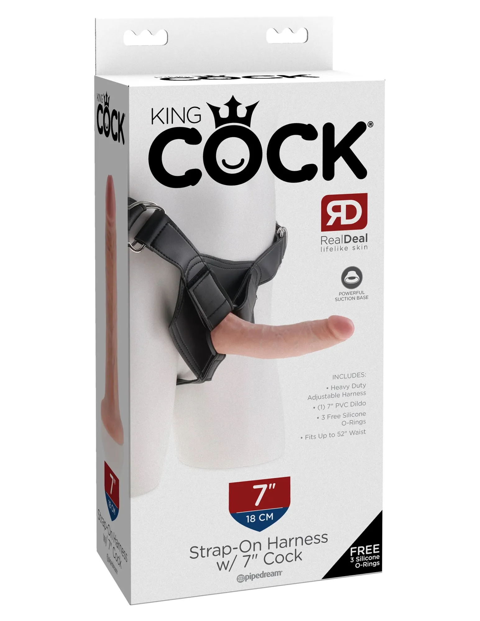 Страпон King Cock Strap on Harness with 7" Cock - Flesh Pipedream 562221PD