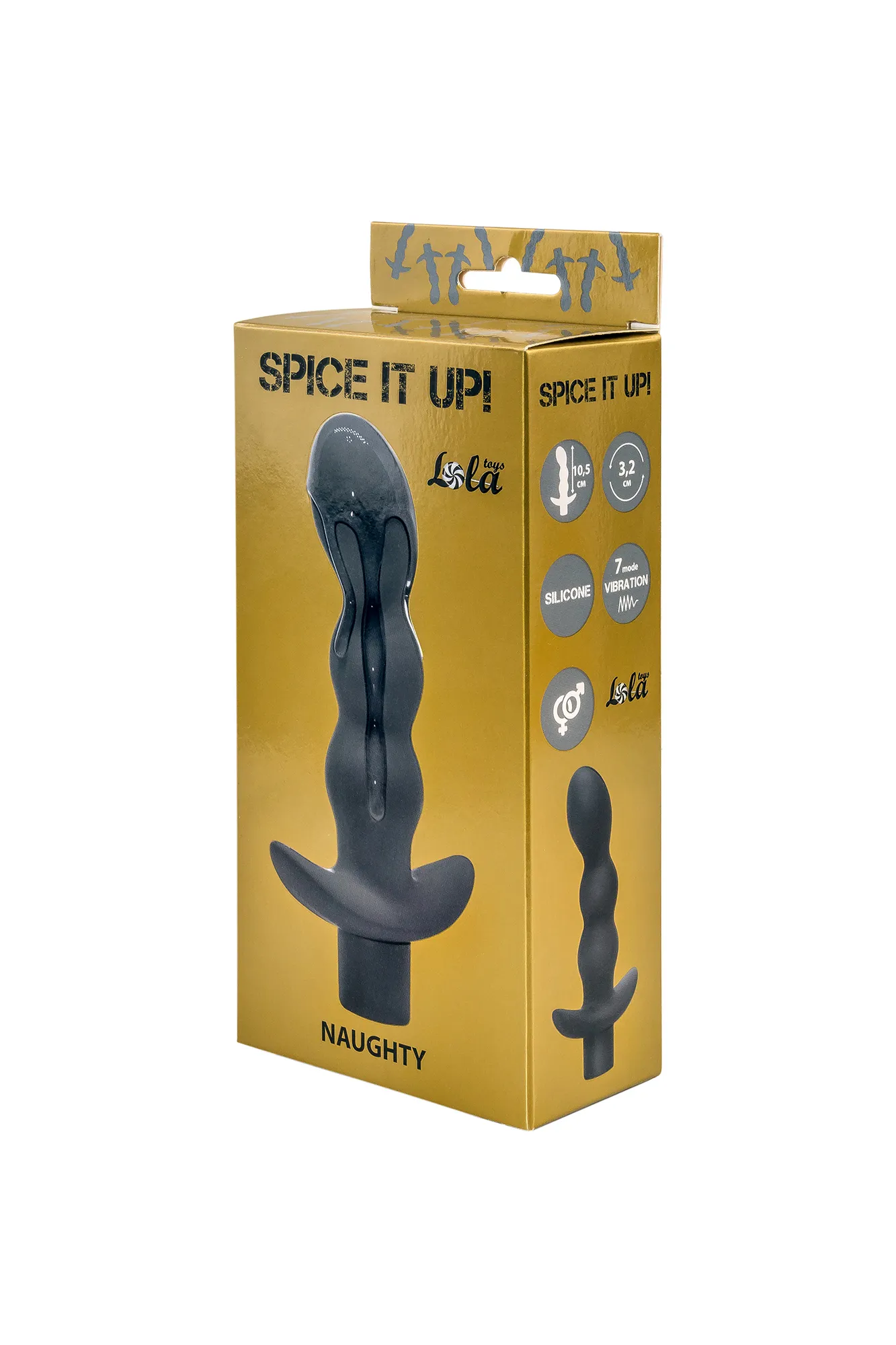 анальная пробка с вибрацией spice it up naughty dark grey 8012-02lola в России