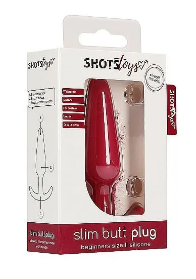 анальная пробка slim butt plug, красная в России