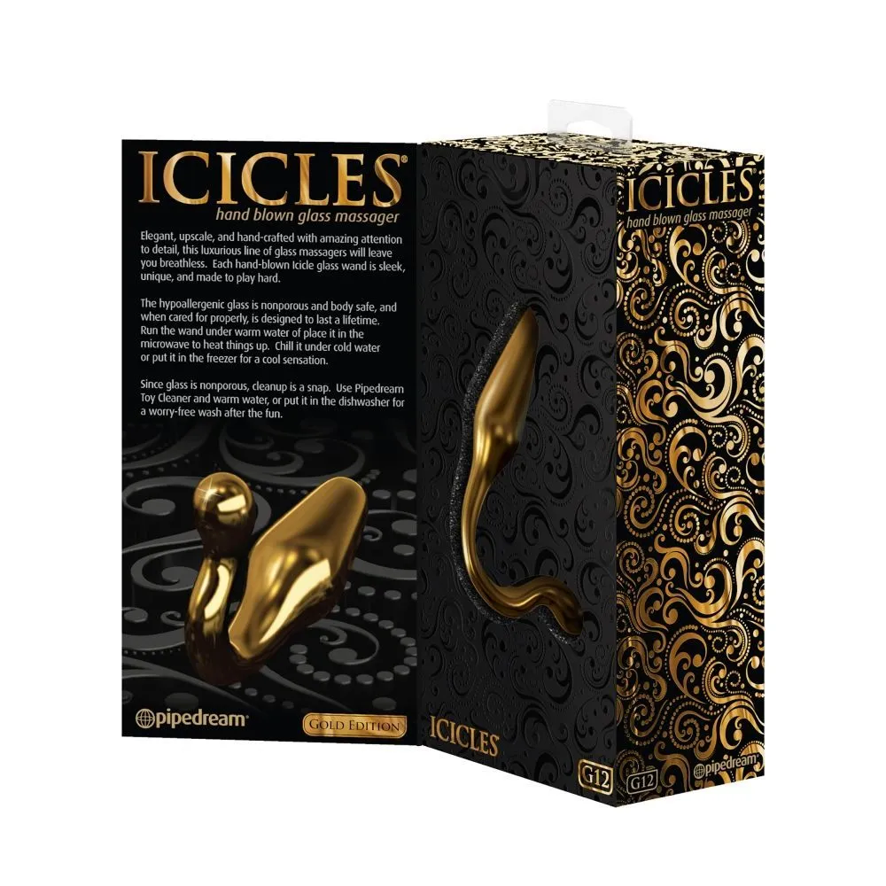анальная пробка pipedream icicles gold edition g12, стеклянная в России
