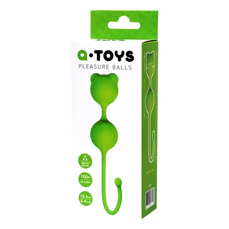 вагинальные шарики a-toys by toyfa meeko, силикон, зеленый d 2,7 см, шт в России