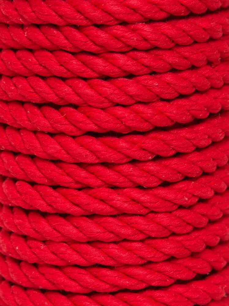 хлопковая веревка для шибари pinkrabbit красная, 10 м в России