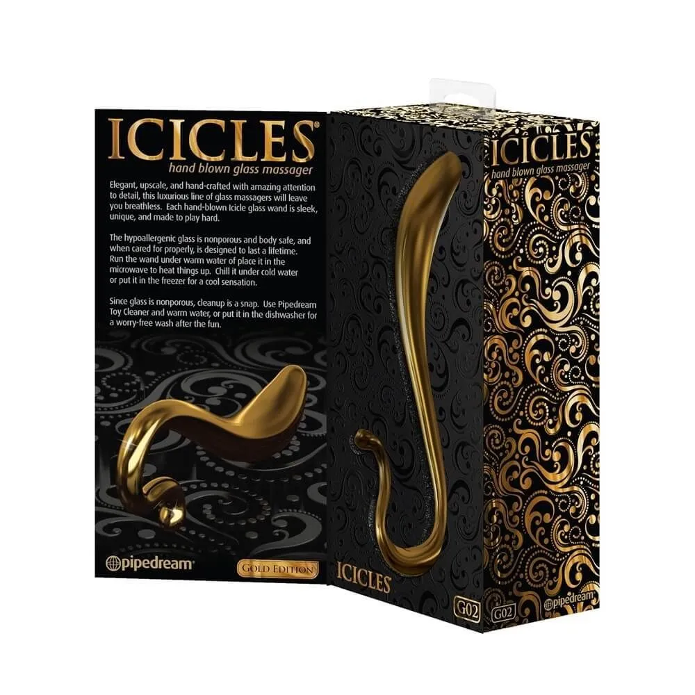 фаллоимитатор pipedream icicles gold edition g02, стеклянный в России