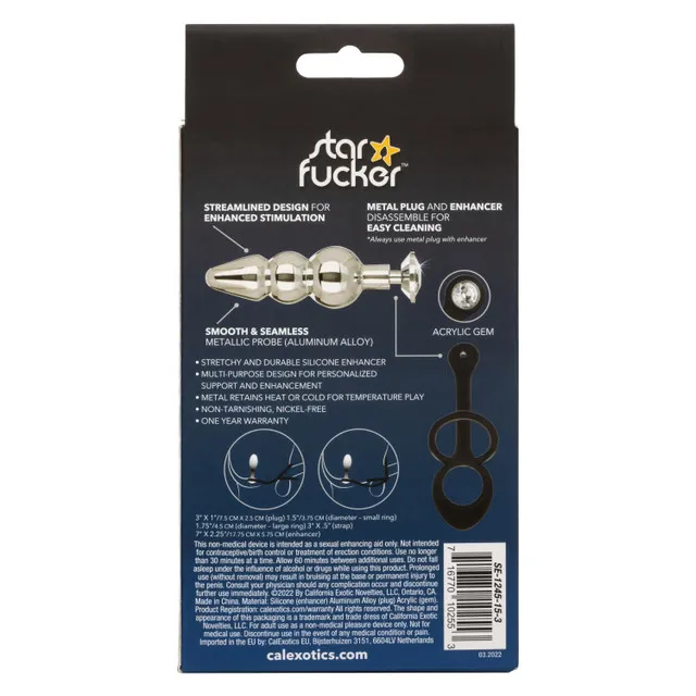 анальная елочка с эрекционным кольцом starfucker beaded plug в России