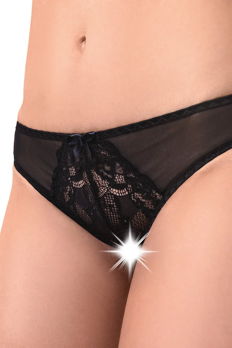 Эротическое эротические трусики с бантом erolanta mia, чёрные в России