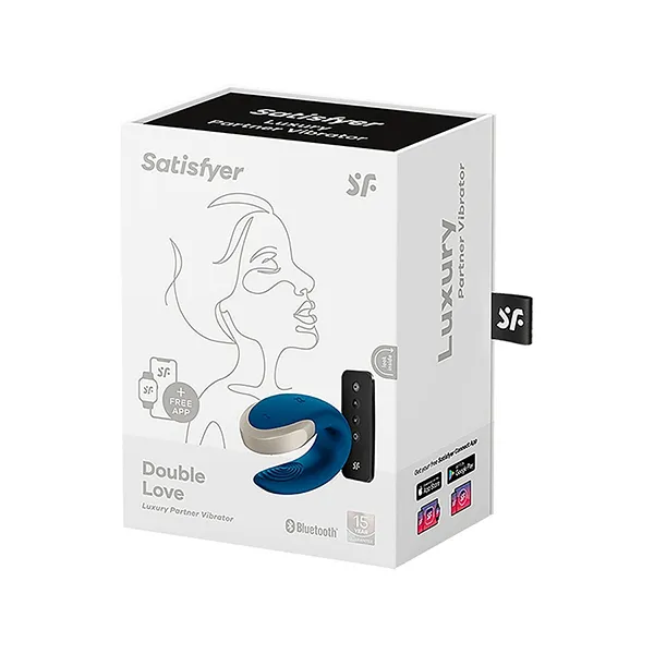 многофункциональный стимулятор для пар satisfyer partner double love, синий в России