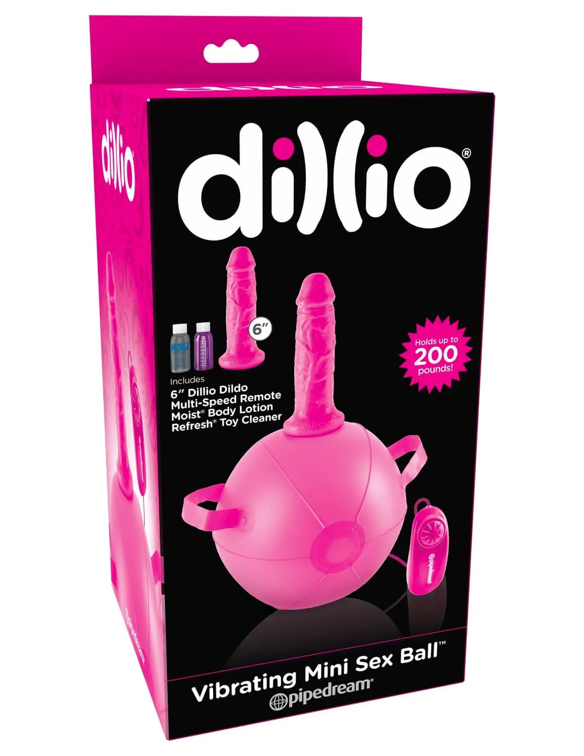 вибратор-мяч pipedream dillio vibrating mini sex ball, розовый в России