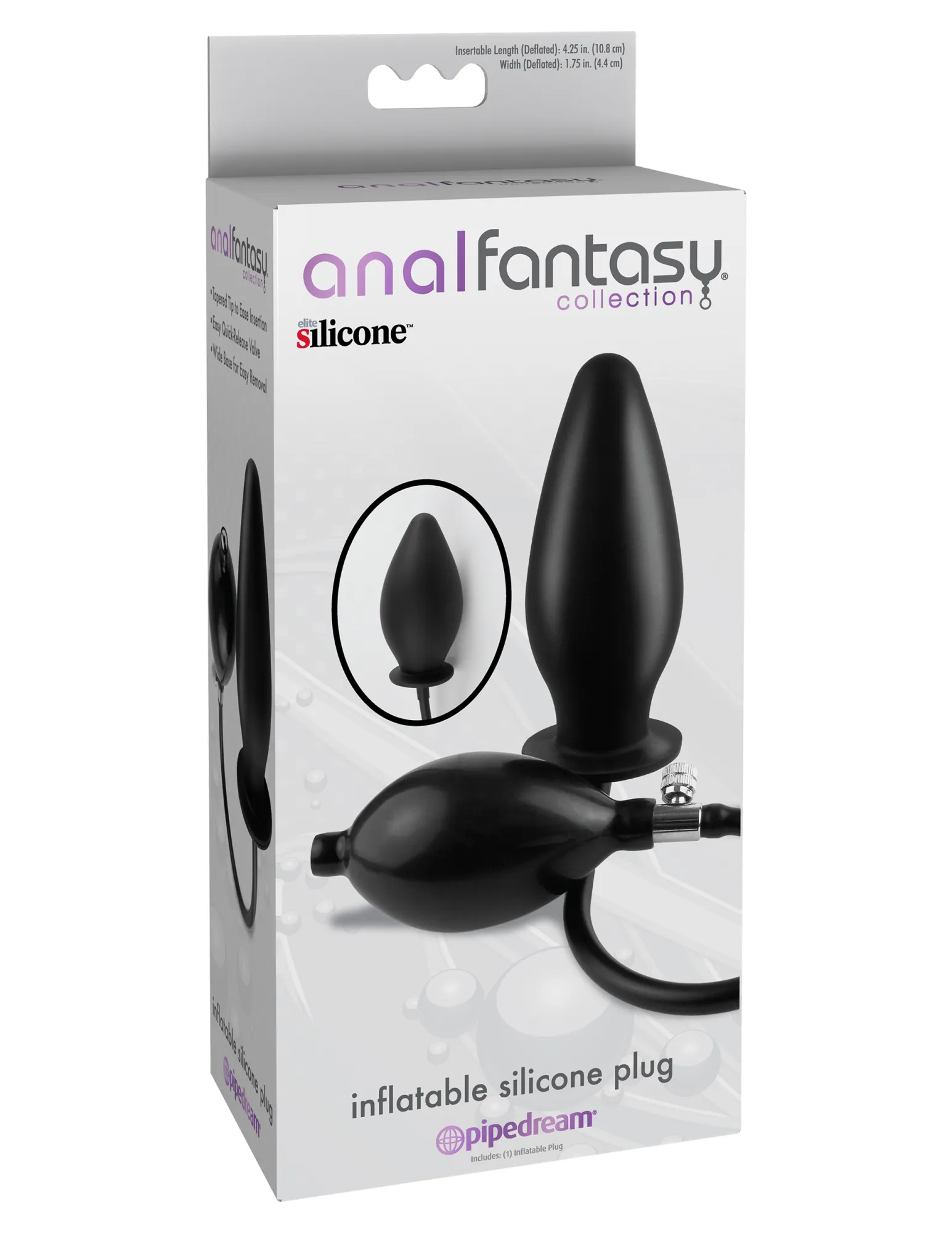 Расширяющийся анальный стимулятор Inflatable Silicone Plug Pipedream 466823PD