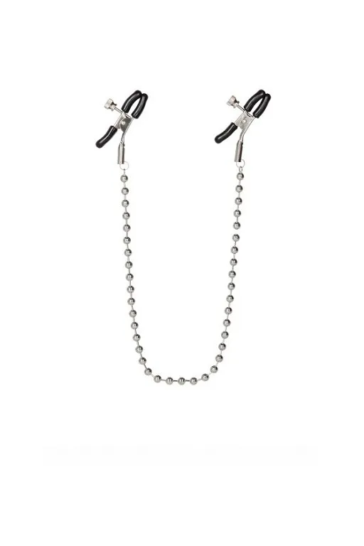 Зажимы-прищепки (украшения) для сосков с цепочкой Silver Beaded Nipple Clamps