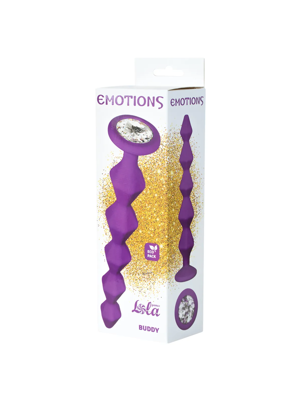 Анальная Цепочка с Кристаллом Emotions Buddy Purple 1400-03lola