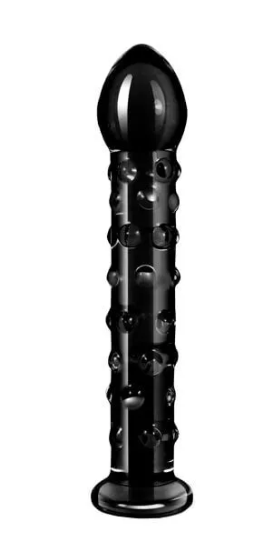 Стимулятор стеклянный Lovetoy Glass Romance 02, черный