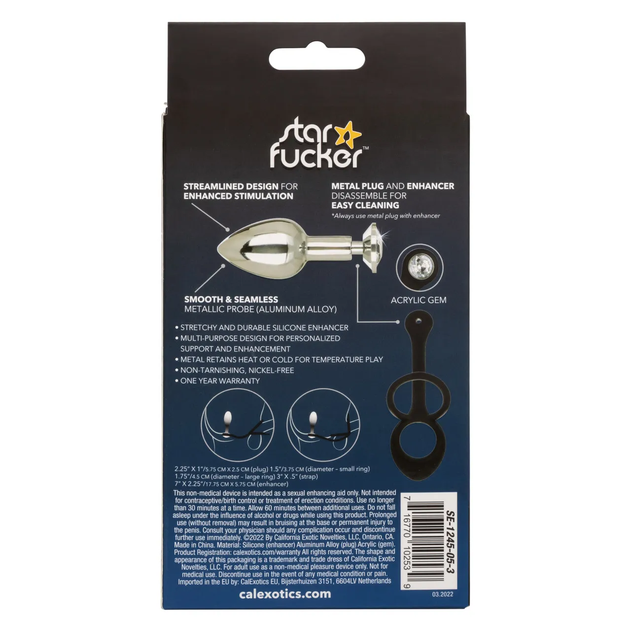 анальная пробка с эрекционным кольцом starfucker mini plug в России