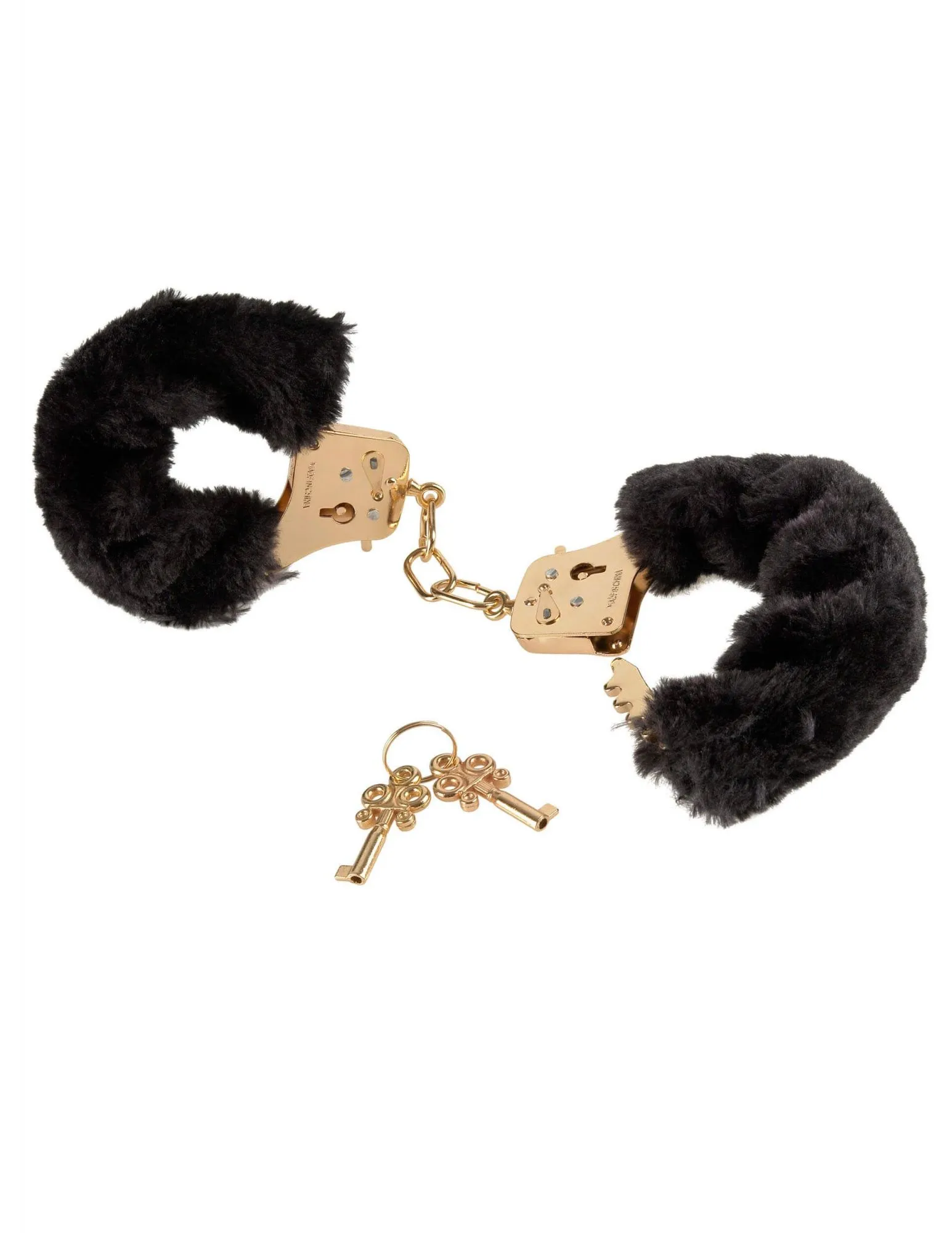Наручники декоративные Pipedream Deluxe Furry Cuffs, с чёрным мехом