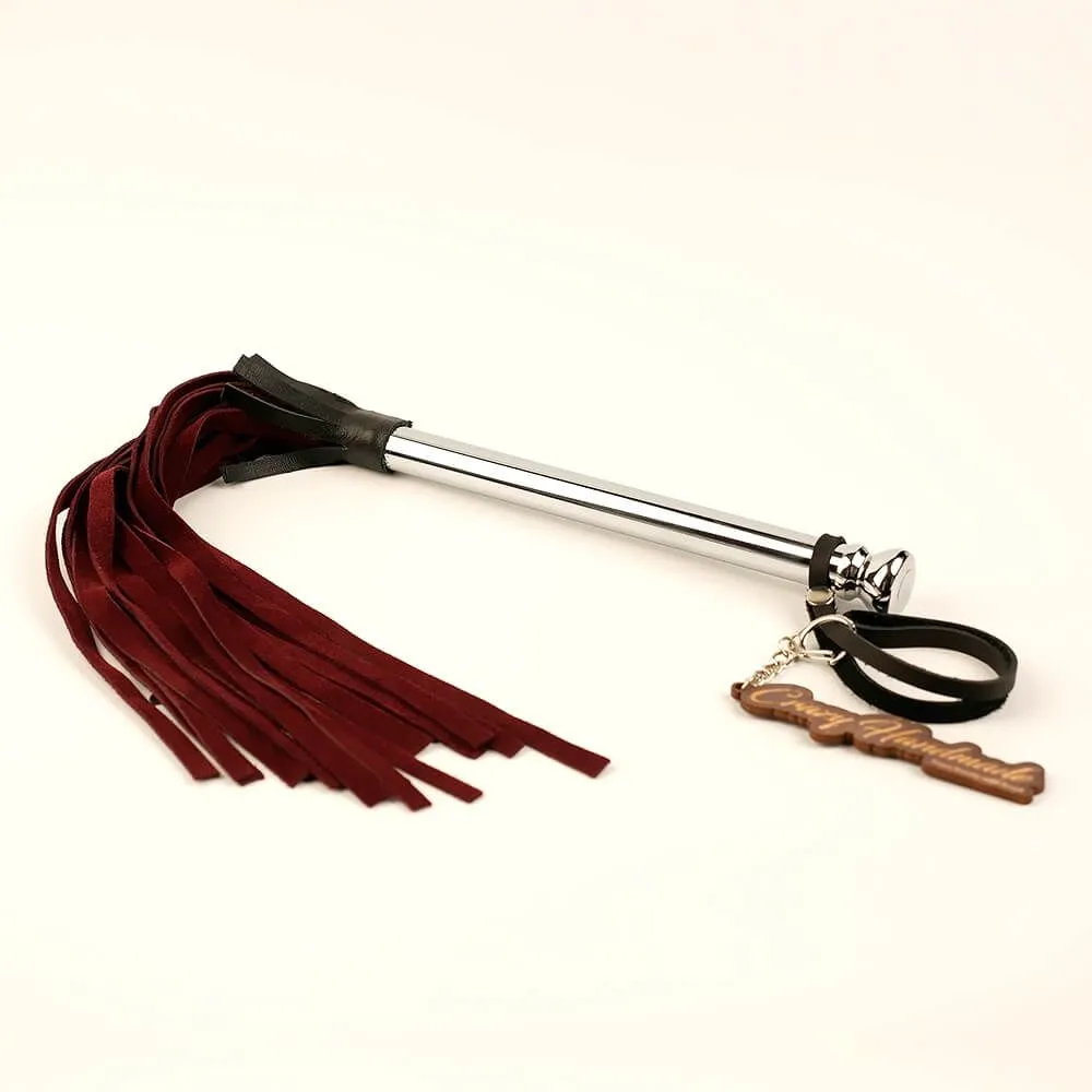 плеть pinkrabbit бургундия из натурального велюра, бордовая в России