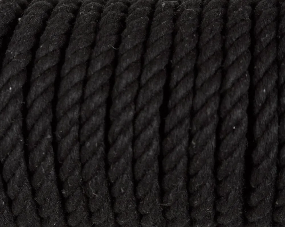 хлопковая веревка для шибари pinkrabbit черная, 20 м в России