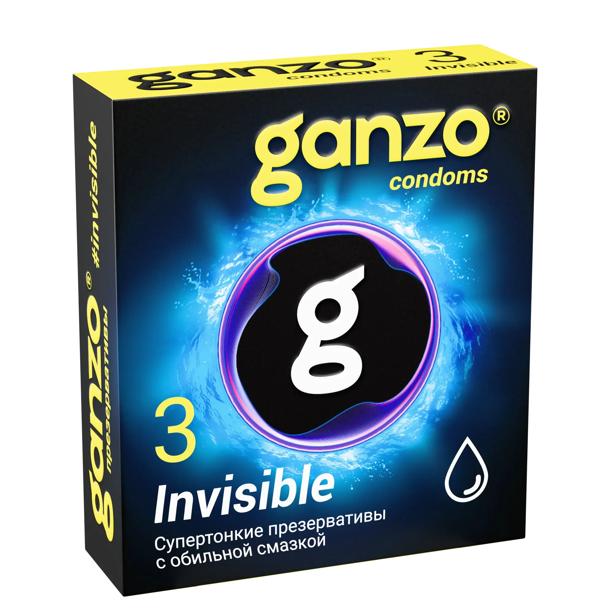Презервативы ganzo презервативы invisible гладкие супертонкие с доп. смазкой, 3 шт. sro в России