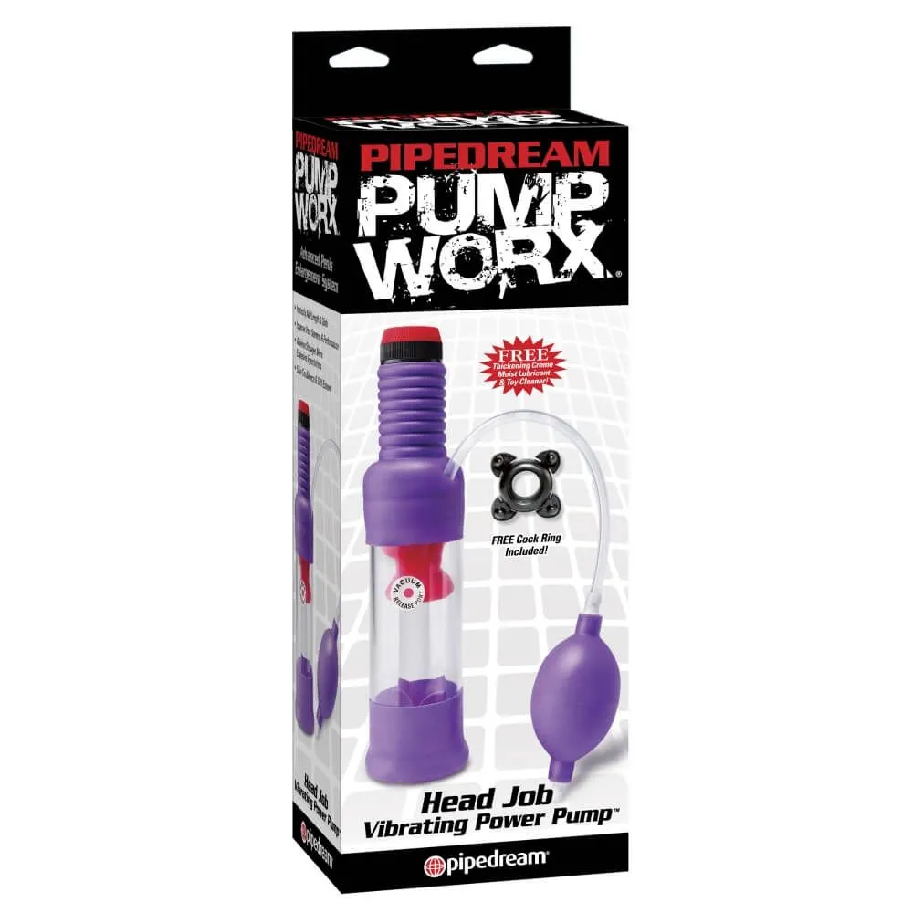 вакуумная помпа pipedream head job vibrating power pump, фиолетовая в России