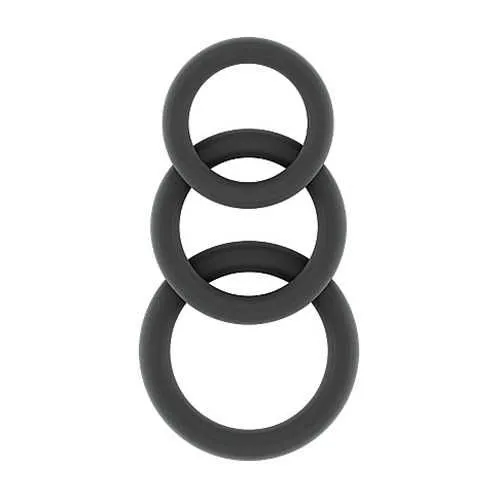 Набор из трех эрекционных колец No.25 - Cockring Set - Grey