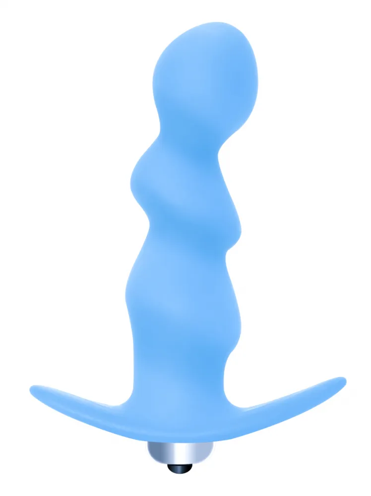 анальная пробка с вибрацией spiral anal plug blue (батарейки ааа) 5008-02lola в России