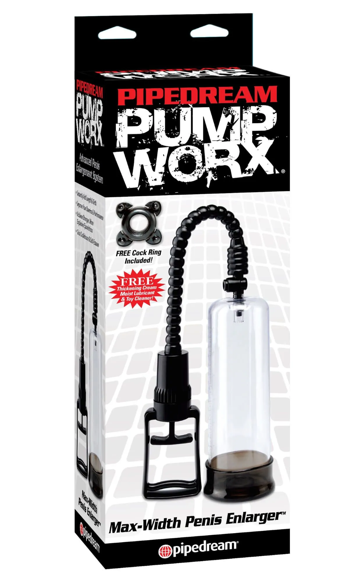 помпа pipedream pump worx max-width penis enlarger, прозрачная в России