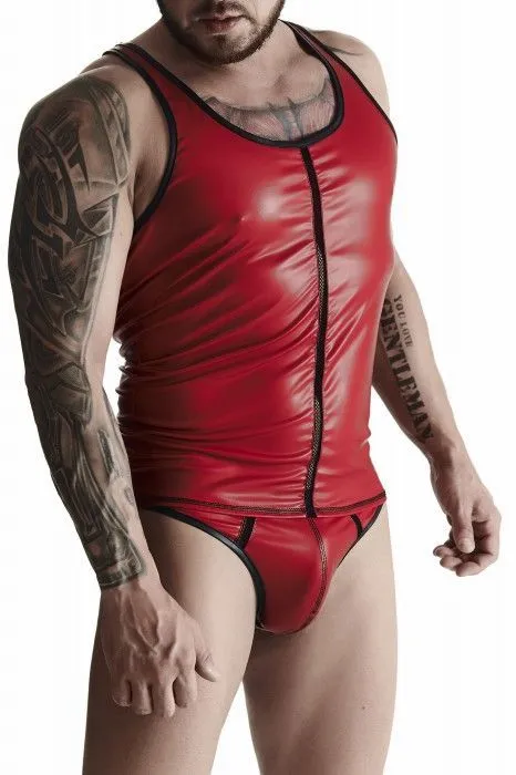 Эротическое мужская футболка без рукавов regnes, красная в России