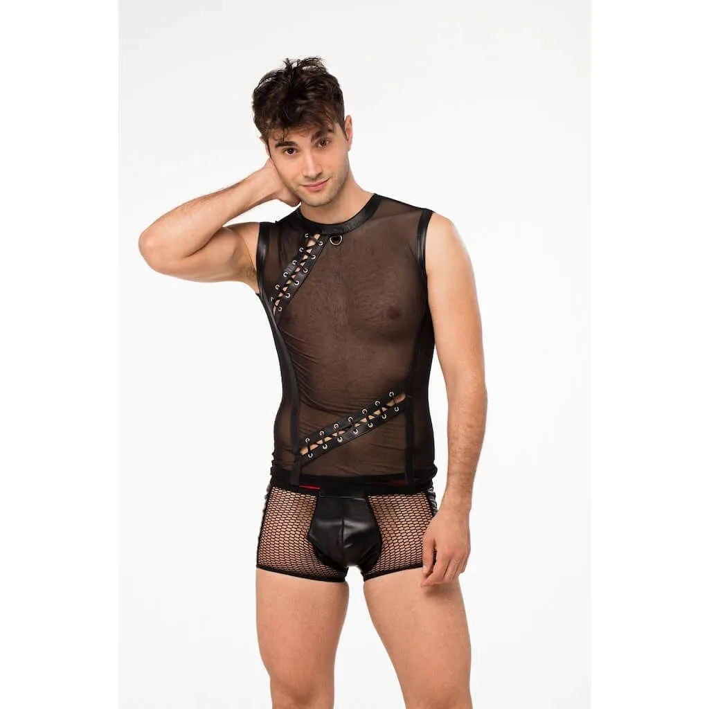 Эротическое футболка lapin rose с элементом шнуровки, размер s в России