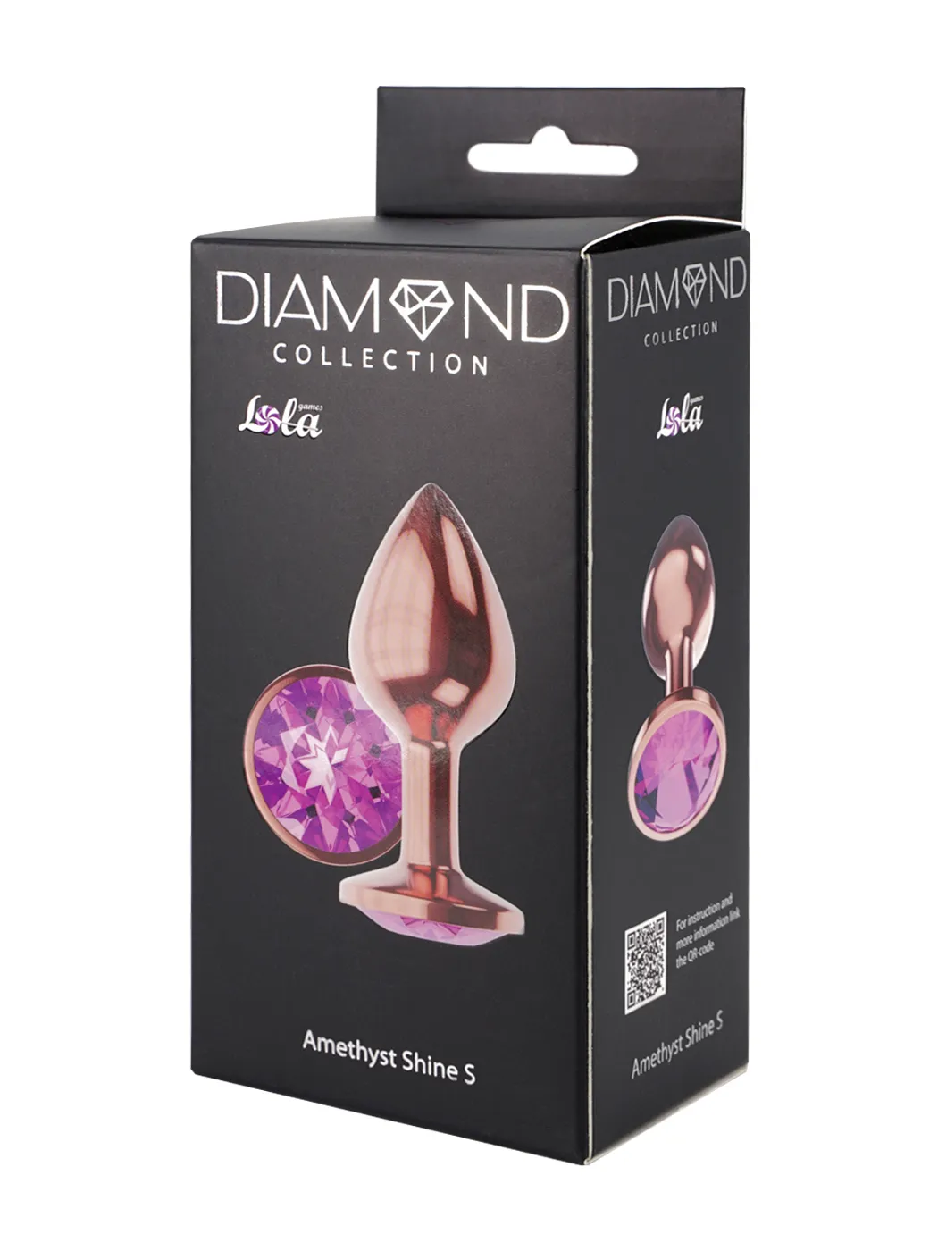 анальная пробка diamond amethyst shine s розовое золото 4025-01lola в России