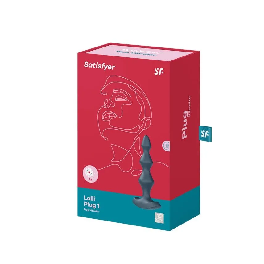 пробка анальная с вибрацией satisfyer lolli plug 1, серая в России