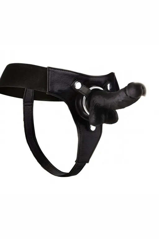 страпон с кожаными трусиками realistic - 7 inch в России