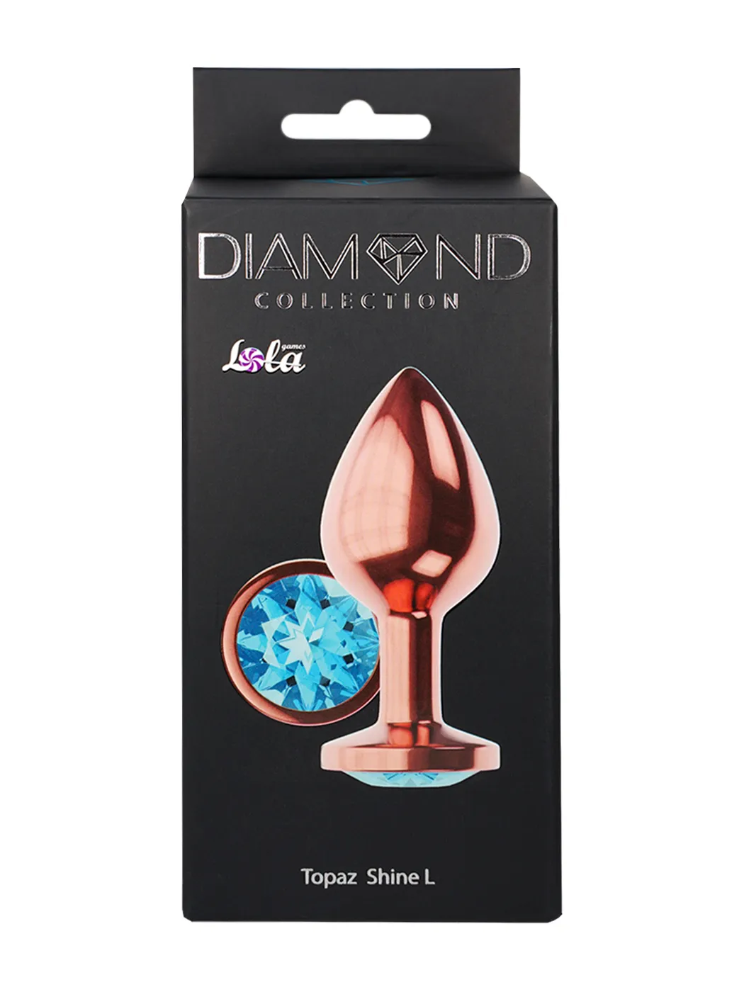 анальная пробка diamond topaz shine l розовое золото 4026-02lola в России