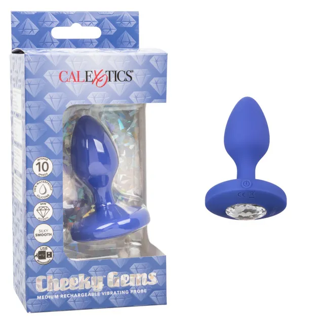 Перезаряжаемая анальная вибропробка Cheeky Gems Medium Rechargeable Vibrating Probe