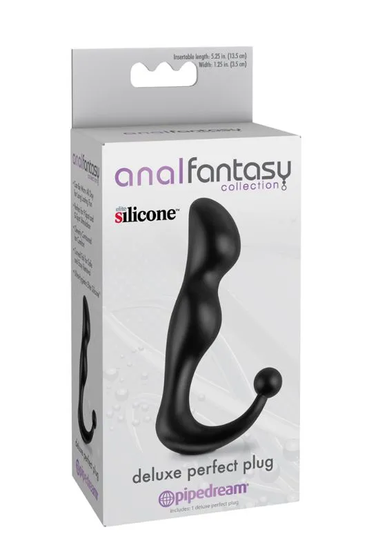 анальная пробка pipedream, deluxe perfect plug, чёрная в России