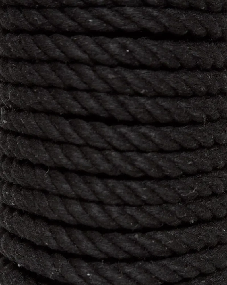 хлопковая веревка для шибари pinkrabbit черная, 10 м в России