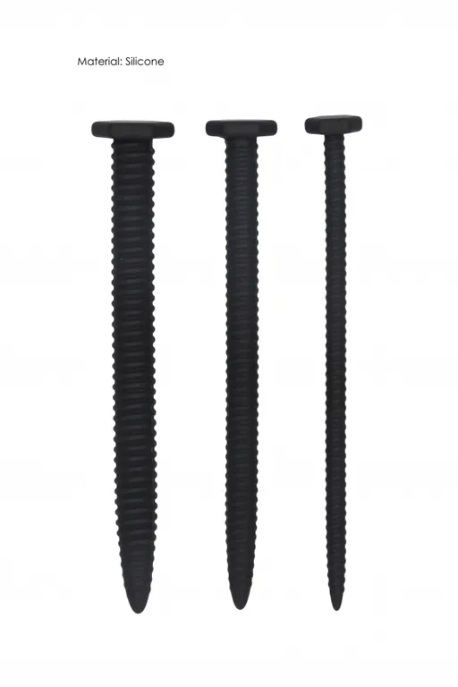 набор из трех стимуляторов уретры (струн) silicone screw plug set в России