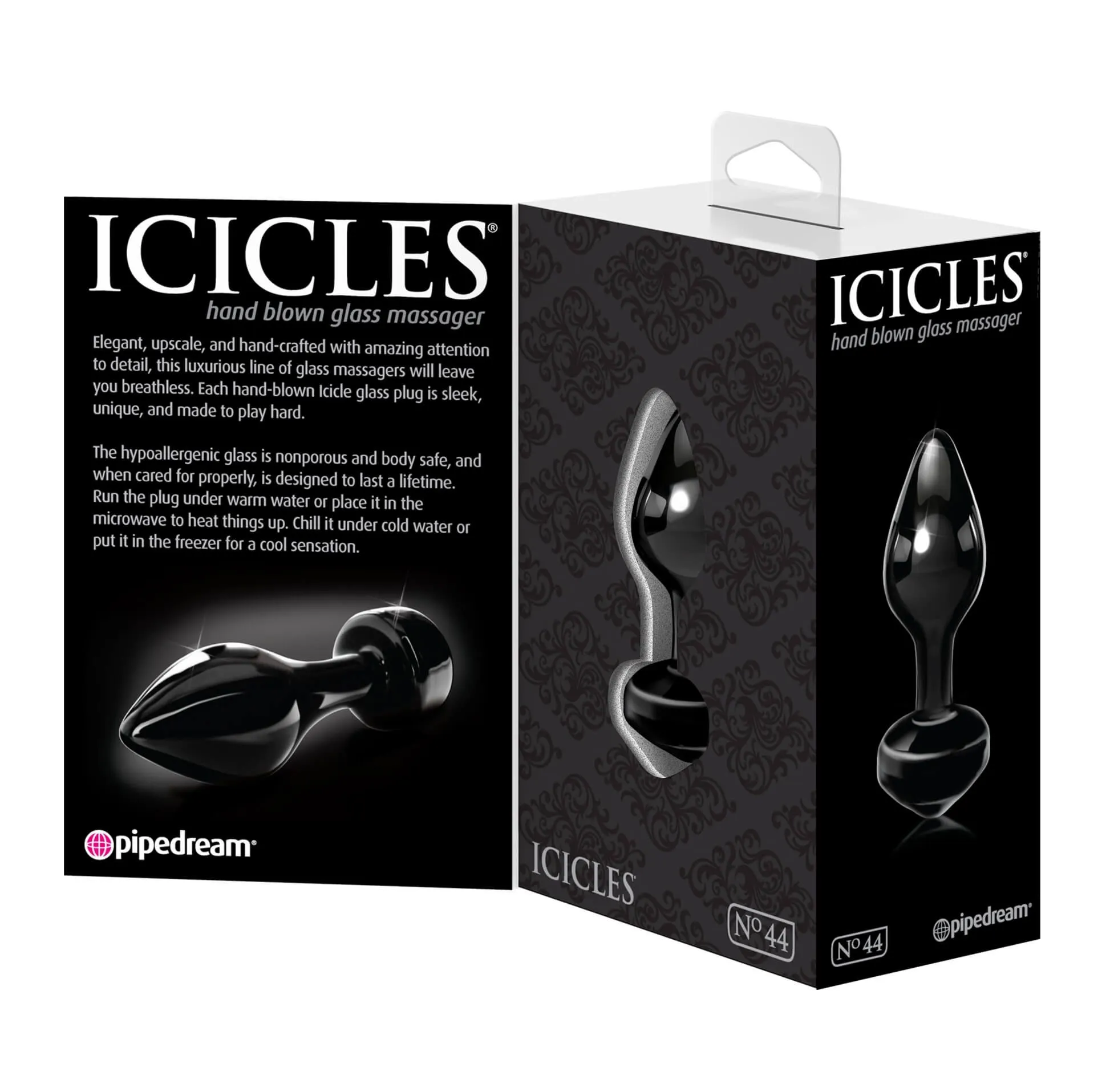 пробка стеклянная pipedream icicles №44, черная в России