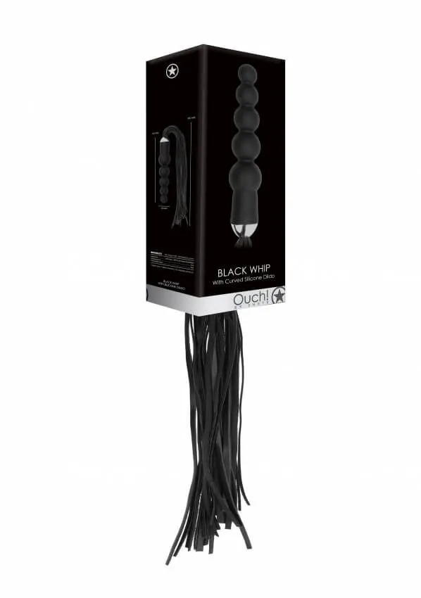 ананальный стимулятор с плёткой shots media, чёрный в России