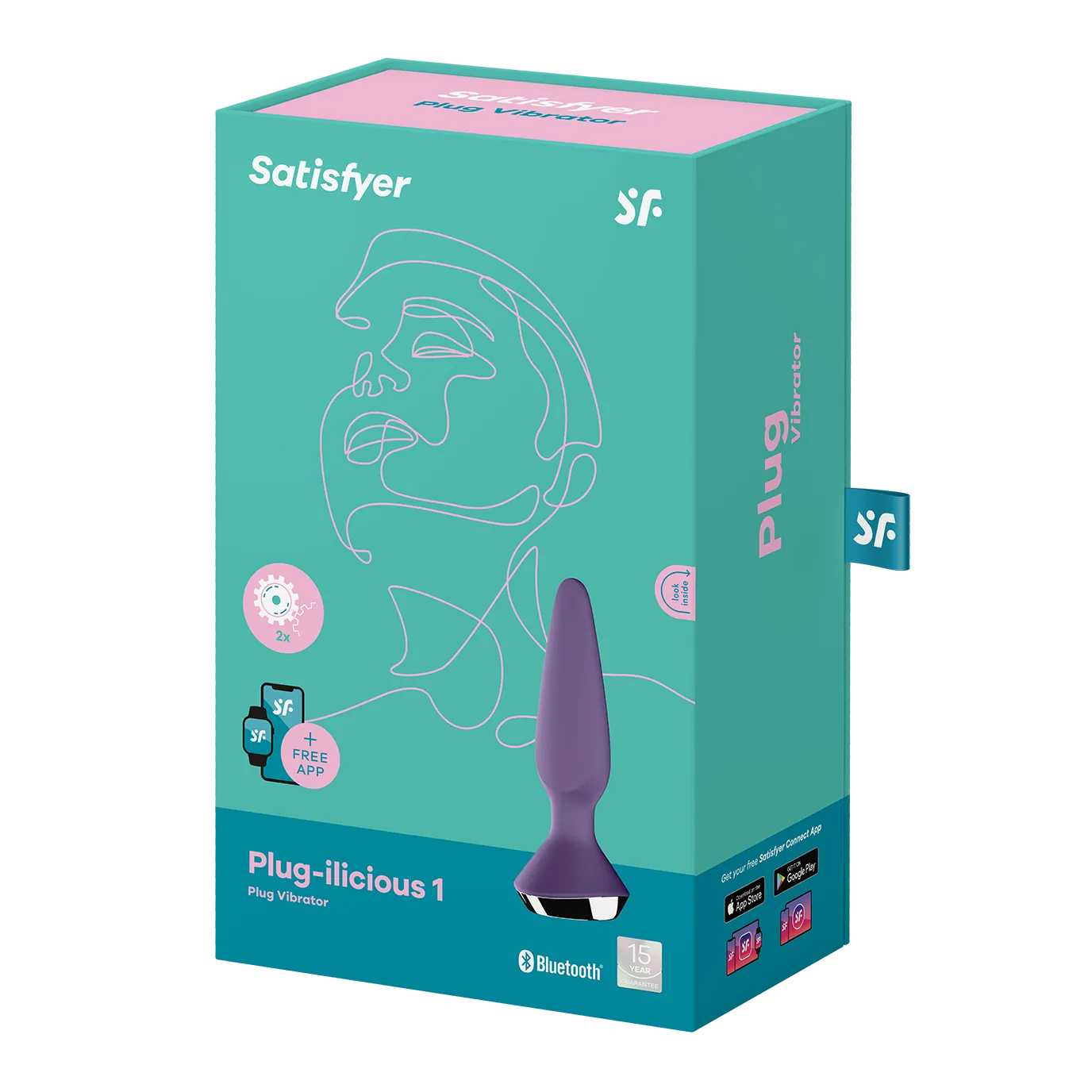 анальная пробка с вибрацией satisfyer plug-ilicious 1 connect app purple 003221sa в России
