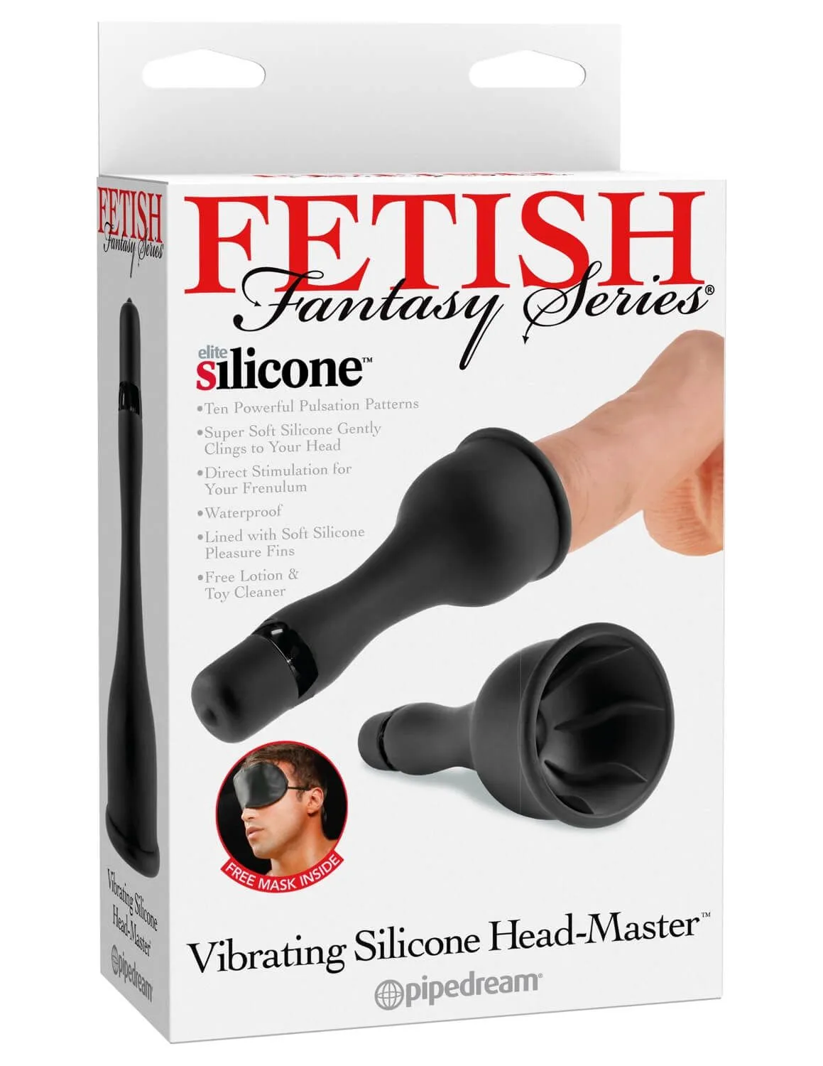 мастурбатор pipedream vibrating silicone head-master, черный в России