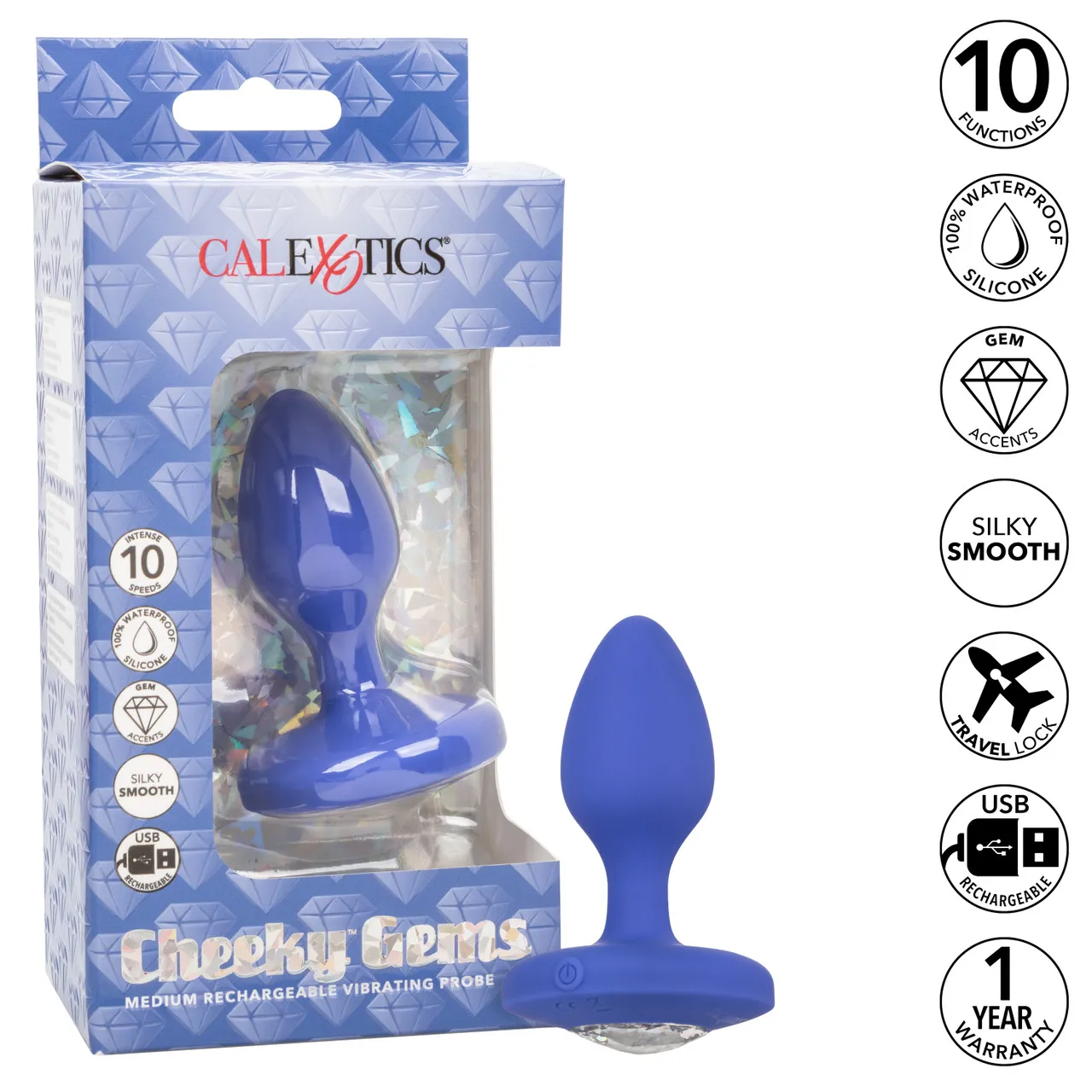перезаряжаемая анальная вибропробка cheeky gems medium rechargeable vibrating probe в России