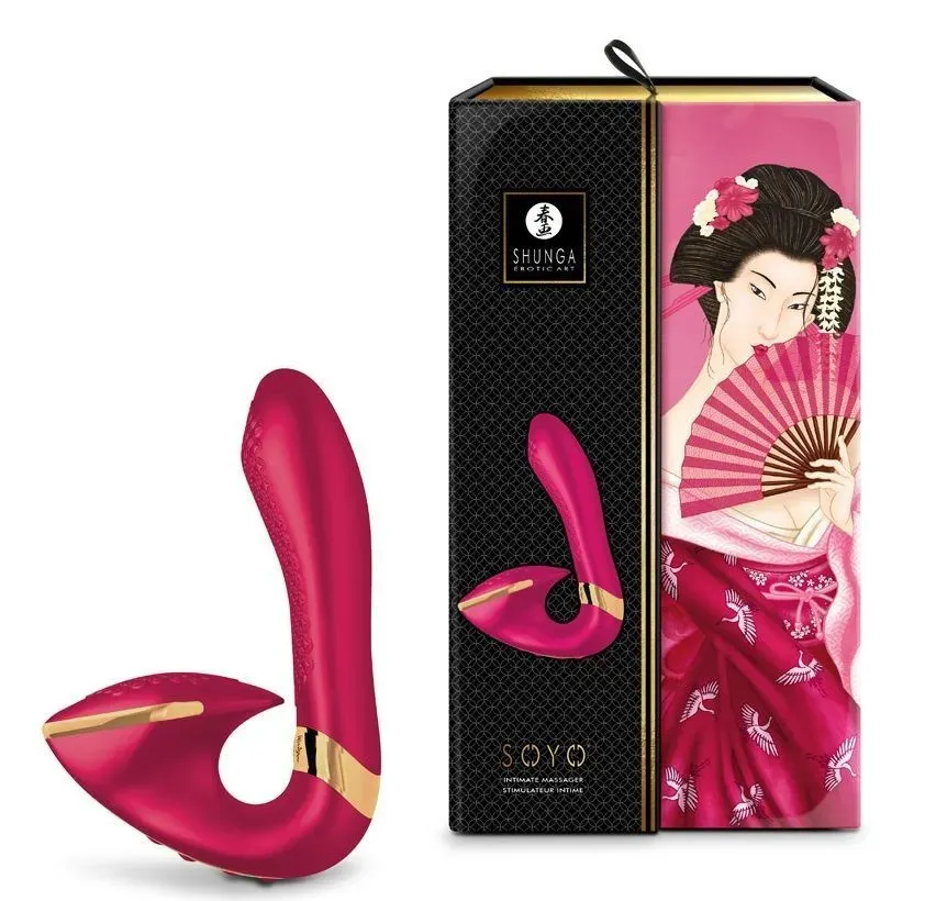 вибростимулятор для клитора и зоны g с двумя независимыми моторами, малиновый в России