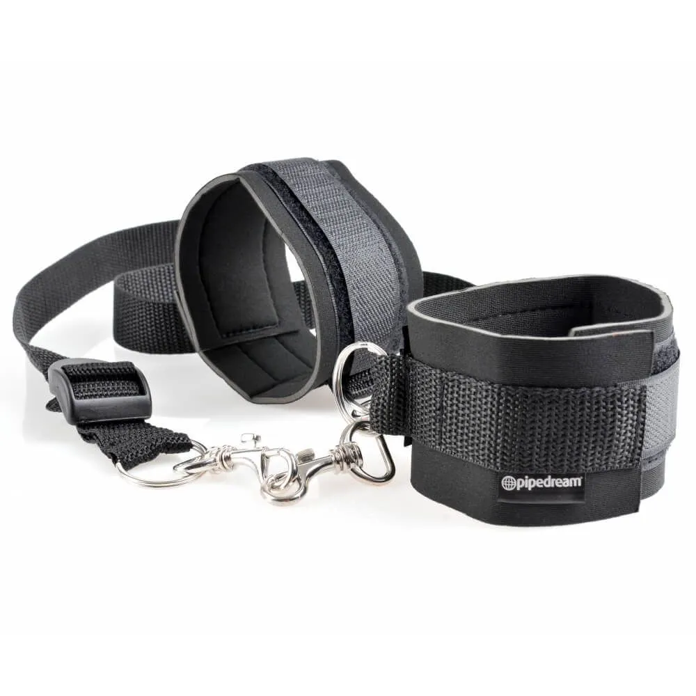 набор для бондажа pipedream cuff & tether set, черный в России