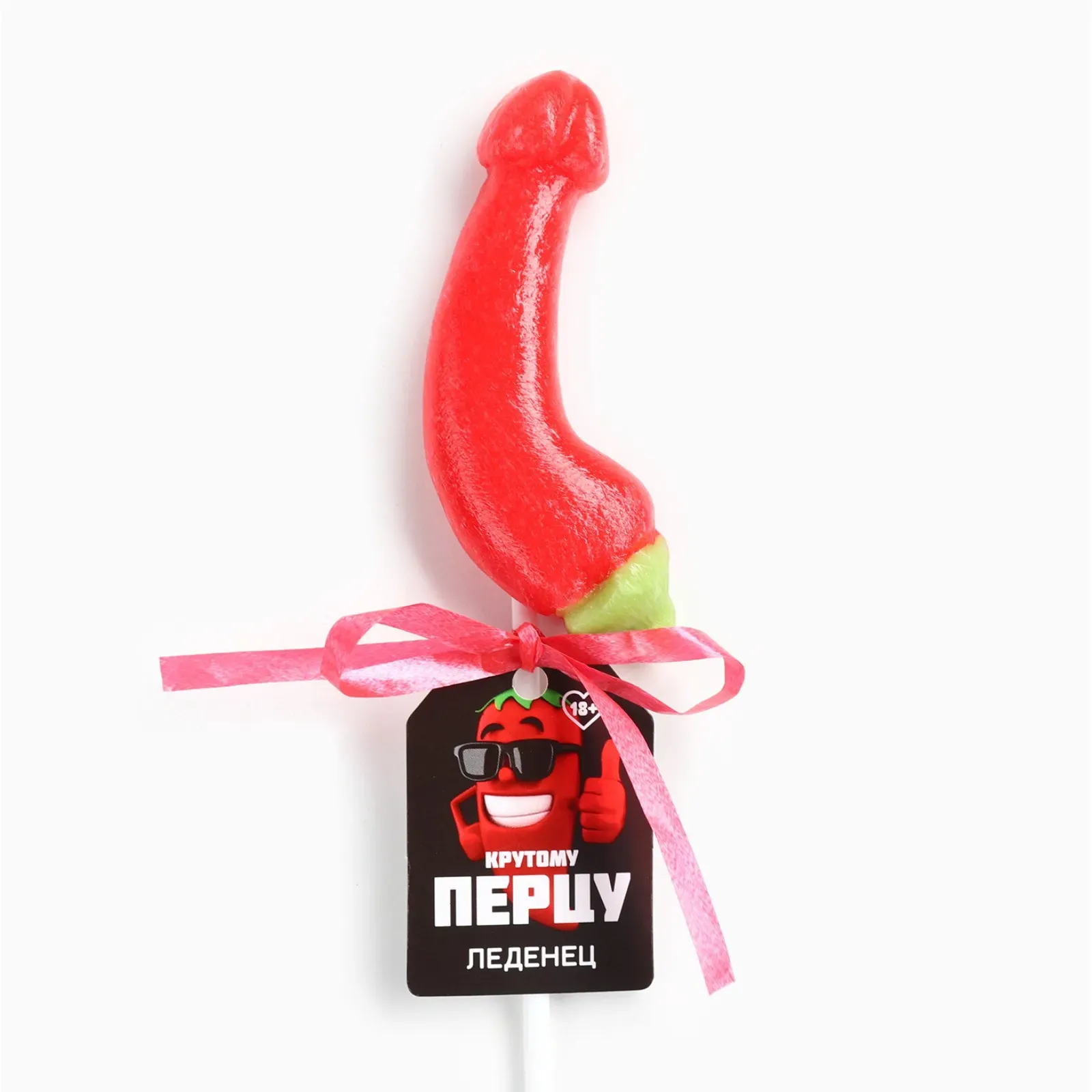 леденец на палочке «крутому перцу», вкус: клубника, 18+ в России