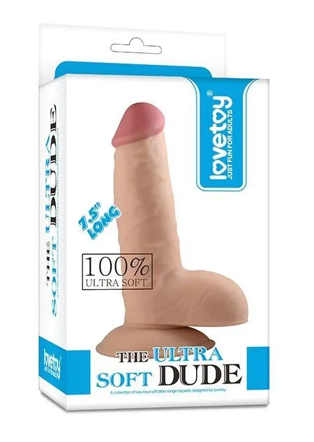 фаллоимитатор на присоске lovetoy the ultra soft dude, телесный в России