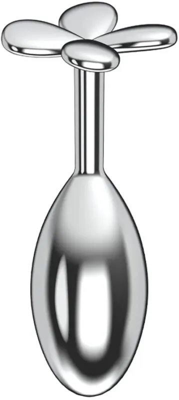 алюминивая анальная пробка-капля с ограничителем в виде цветка в России