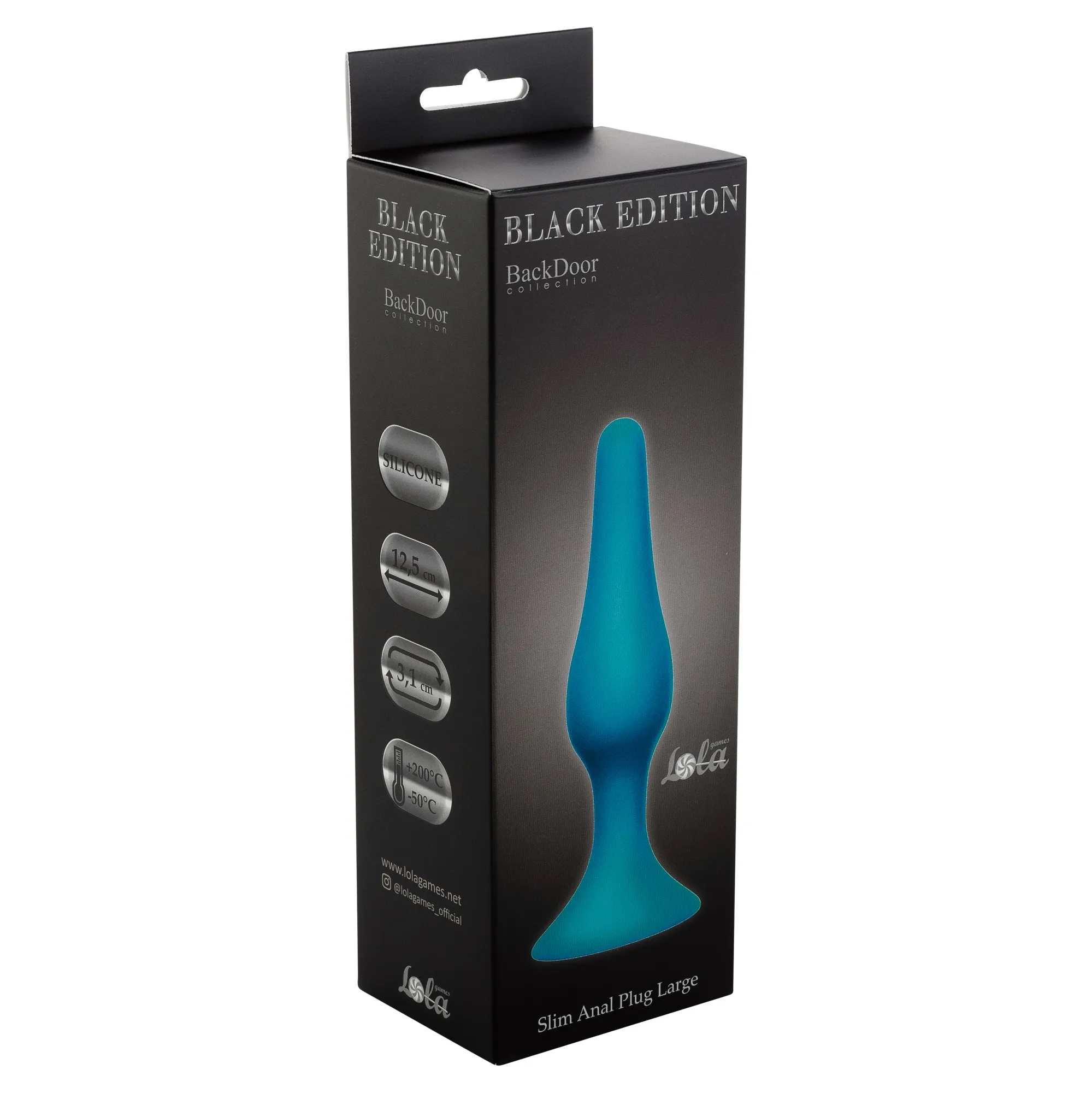 анальная пробка slim anal plug large aqua 4205-05lola в России
